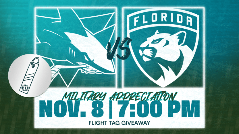 San Jose Sharks vs. Florida Panthers - Military Appreciation — 7 p.m. at SAP Center, San Jose