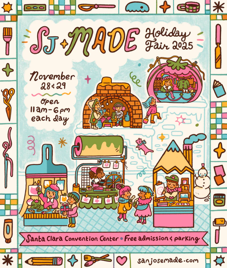 SJMADE Holiday Fair 2025 — Friday, Nov. 28 – Saturday, Nov. 29 at Santa Clara Convention Center (5001 Great America Pkwy, Santa Clara)