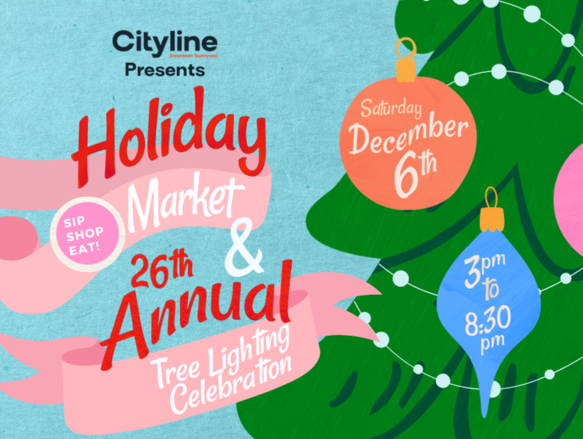26th Annual Sunnyvale Holiday Tree Lighting Celebration — 5 p.m. – 8 p.m. at Redwood Square (241 S Taaffe St, Sunnyvale)