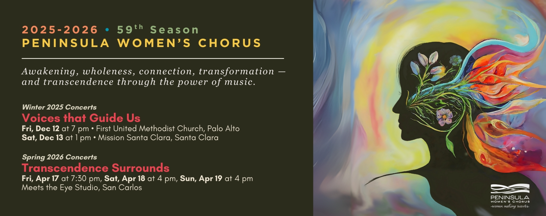 Peninsula Women's Chorus presents Voices that Guide Us — 1 p.m. at Mission Santa Clara de Asis (500 El Camino Real, Santa Clara)