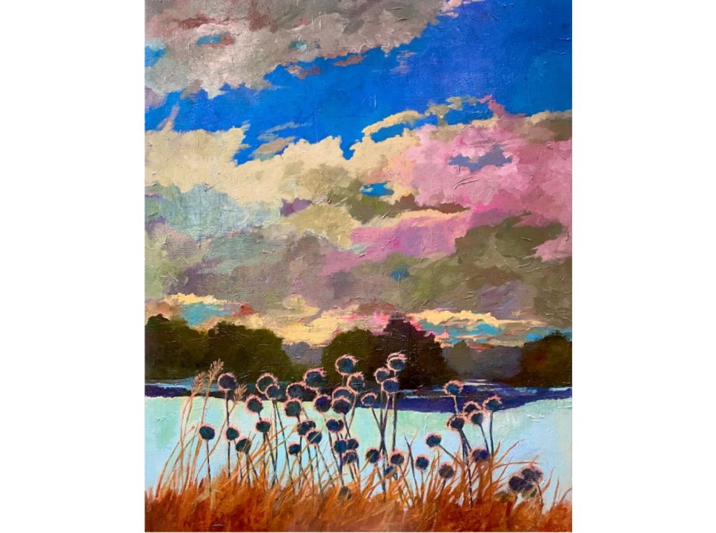 The Triton Museum of Art features the work of London-born mixed media artist Jacqueline Boberg through April 19.