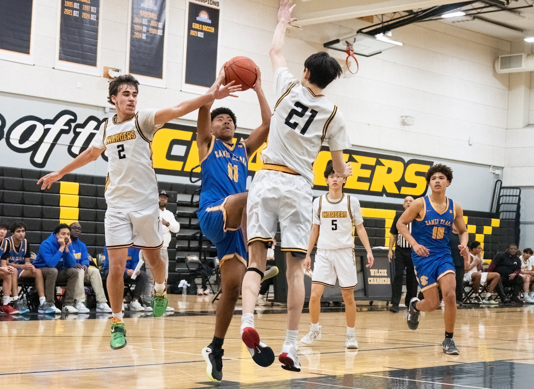 The Santa Clara Bruins put up a fight and almost beat cross-town rivals the Chargers. Final score 60-48 in favor of Wilcox.