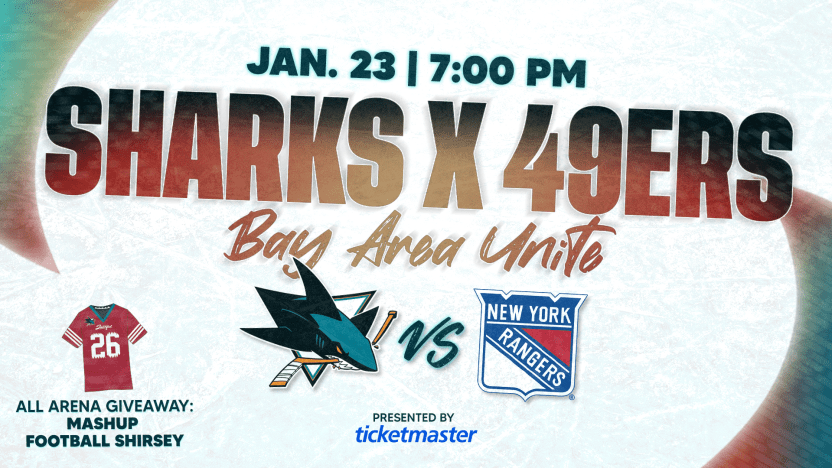San Jose Sharks vs New York Rangers: Sharks x 49ers Bay Area Unite — 7 p.m. at the SAP Center, San Jose