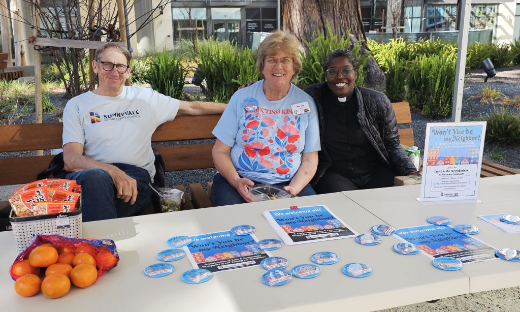 Pastors Hardy Kim and Annanda Barclay spent Super Bowl Sunday at Redwood Square Park in Sunnyvale meeting community members.