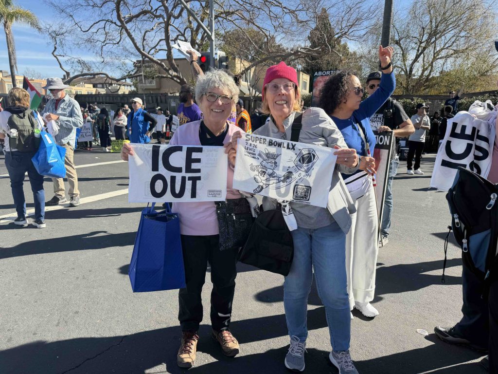 The organizer of the "ICE Out" rally towel, Shasti Conrad, talks about how the idea came about and why the image embraces joy.
