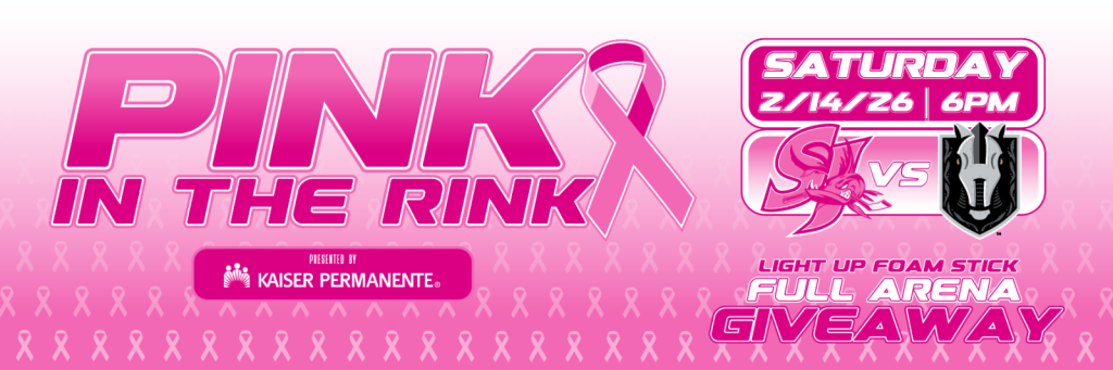 San Jose Barracuda vs Henderson Silver Knights: Pink in the Rink — 6 p.m. at Tech CU Arena, San Jose