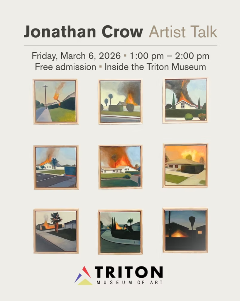 Jonathan Crow Artist Talk — 1 p.m. – 2 p.m. at Triton Museum of Art, Santa Clara
