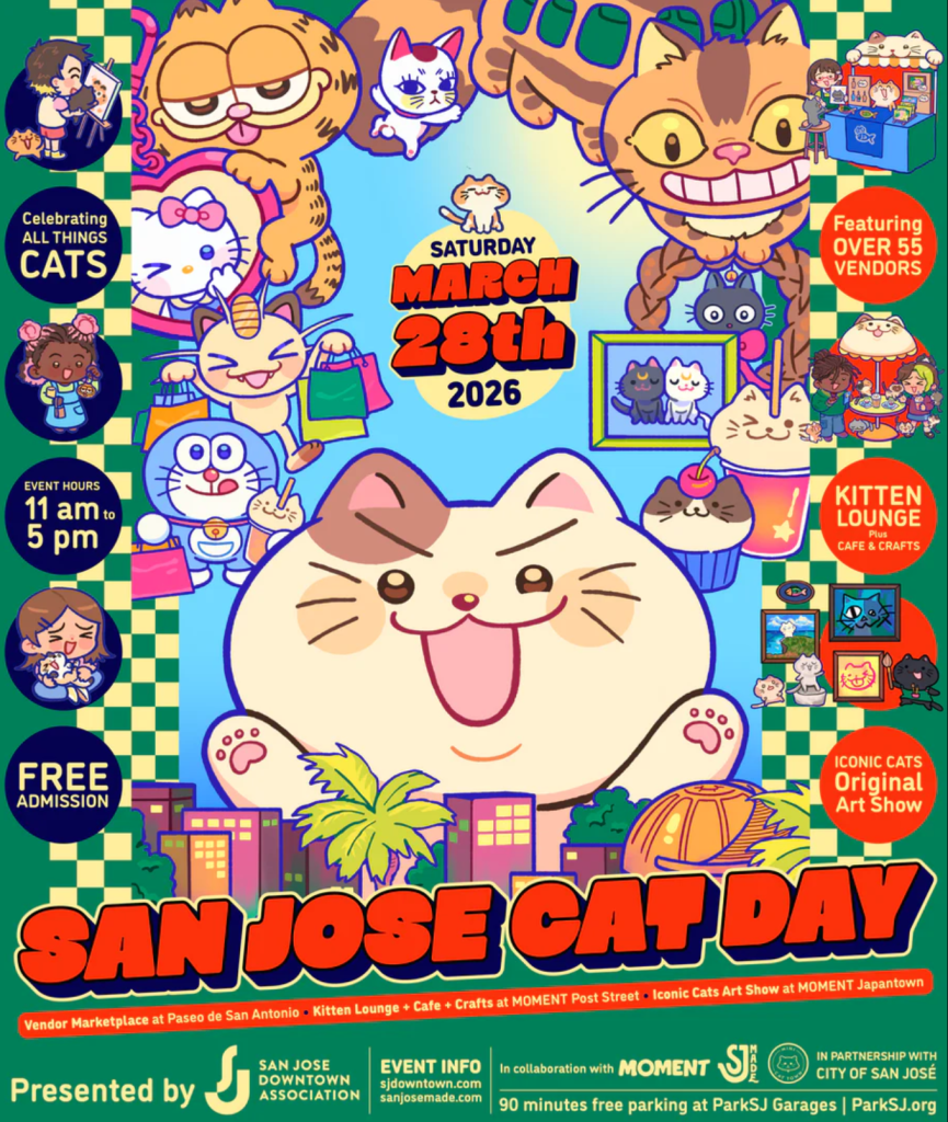 SJMADE presents 2nd Annual San José Cat Day — Saturday, March 28, 11 a.m. – 5 p.m., free admission