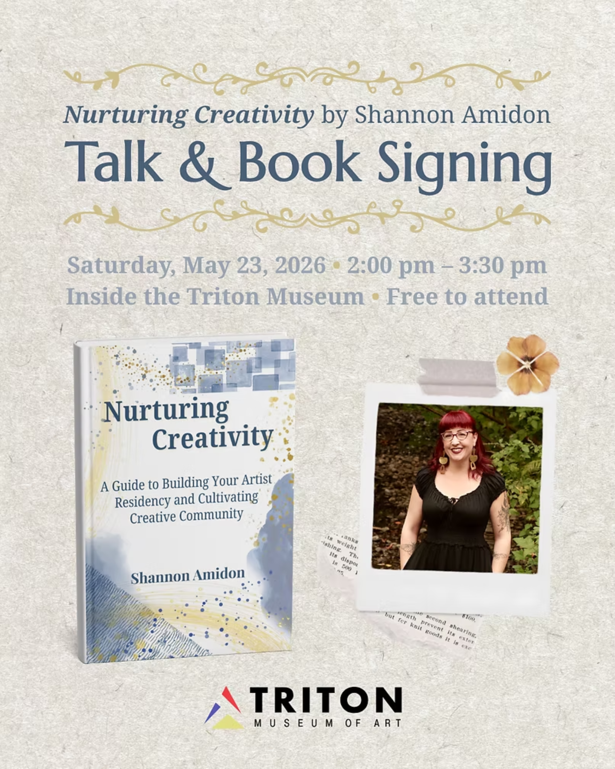 Nurturing Creativity by Shannon Amidon - Talk and Book Signing — 2 p.m. – 3 p.m. at Triton Museum of Art, Santa Clara