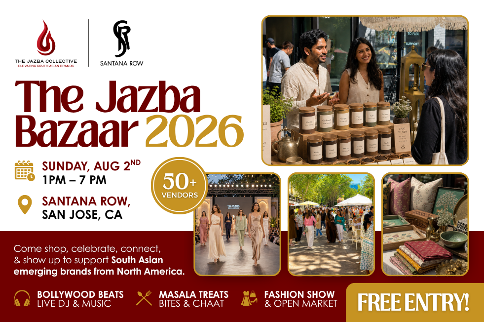 The Jazba Bazaar — 1 p.m. – 7 p.m. at Santana Row, San José