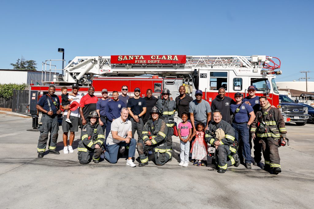 Members of the 49ers visited Santa Clara firefighters on July 23 to thank them for their consistent and continued service to the community.