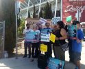 Santa Clara Mayoral candidate Watanabe at a press conference by the Coalition for Community Engagement called out the stadium finances.