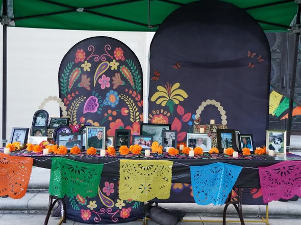 Community Ofrenda for Día de Los Muertos — will be open to the public at Mission City Memorial Park (420 N Winchester Blvd, Santa Clara) from 2 p.m. on Monday, Sept. 28 through Friday, Nov. 6.