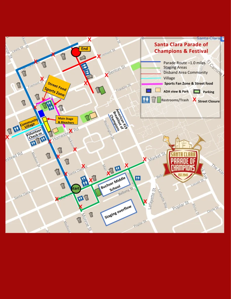57th Santa Clara Parade of Champions Festival — Saturday, Oct. 3, 8 a.m. – 5 p.m., in Santa Clara
Free event
Event map