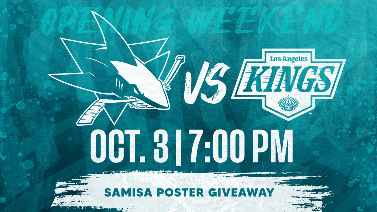 Hockey Opening Weekend San Jose Sharks vs Los Angeles Kings — 7 p.m. at SAP Center, San José
